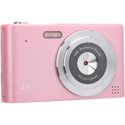 GREEN SCENIC 4K 48Mp HD Retro Digital Camera (No Card) – 16X Zoom, 2.4" HD Screen, Ccd Image Stabilization In Pink