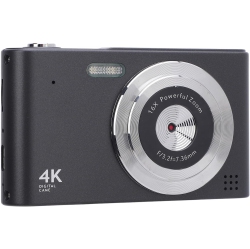 GREEN SCENIC Compact Retro Ccd Uhd Retro Camera, 64GB Memory + Card Reader – 48Mp Photo, Time-Lapse In Black