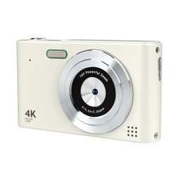 GREEN SCENIC Compact Retro Ccd Uhd Retro Camera, 64GB Memory + Card Reader – 48Mp Photo, Time-Lapse In White
