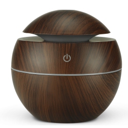 GREEN SCENIC USB Electric Aromatherapy Diffuser, Led Night Light Ultrasonic Humidifier for Bedroom Meditation Gift - Dark Wood Grain
