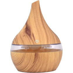 GREEN SCENIC USB Electric Aromatherapy Diffuser, Led Night Light Ultrasonic Humidifier for Bedroom Meditation Gift - Bevel Light Wood Grain