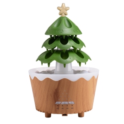 GREEN SCENIC Christmas Tree Humidifier Led Light, Rotatable Tree Shape Christmas Aromatherapy Diffuser With Silent Small Remote Control