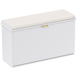 HOMCOM Shoe Bench \w Padded Seat Cushion And Flip-Drawer, Entryway Bench Holds Up to 265Lb, Shoe Organizer for Living Room, Holds 8 Pairs, 31.5 X