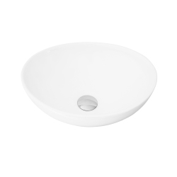 STYLISH Porcelain Oval Vessel Bathroom Sink - Colour In White