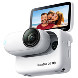 Caméra De Blogue Vidéo 4K Étanche Standard Go 3S De 128 Go D'insta360 - Blanc Arctique