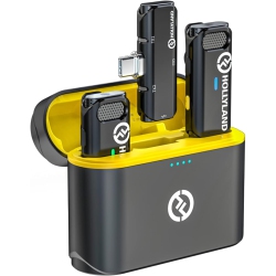 HOLLYVIEW Hollyland Lark C1 Lavalier Microphone for Android, Plug And Play, Noise Cancelling Lapel Mic \w 656Ft Transmission, 32H Working Time