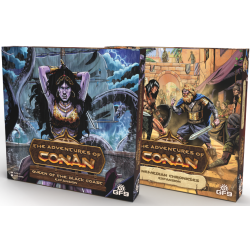 GALE FORCE 9 The Adventures Of Conan Queen Ofthe Coast & Nemedian Chronicles Expansions 1-4 Players, 120 Minutes, Ages 14+ In Black