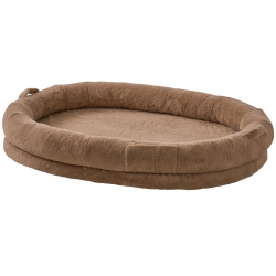 VEVOR 72" X48"x10" Human Dog Bed, Human Dog Bed for Adult, Human Size Dog Bed \w Washable Faux Rabbit Fur Cover, Egg Orthopedic Foam, Storage