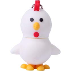 GREEN SCENIC Cartoon USB Flash Drive Cartoon Chicken Memory Stick Silicone USB Flash Drive-8GB In Yellow