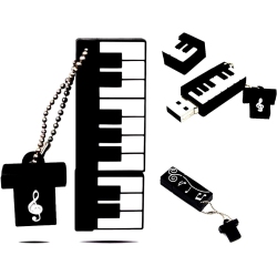 GREEN SCENIC Cute Cartoon Musical Note Instrument Universal USB 2.0 Flash Drive - Plug And Play, No Installation Required, Strong Compatibility