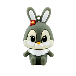 GREEN SCENIC Cartoon USB Flash Drive Cartoon Rabbit Memory Stick Silicone USB Flash Drive-32GB