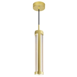 CWI LIGHTING CANADA Neva 3 In Led Integrated Satin Pendant In Gold