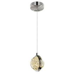 CWI LIGHTING CANADA Salvador 4 In Led Integrated Polished Nickel Pendant