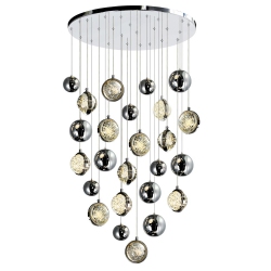 CWI LIGHTING CANADA Salvador 24 In Led Integrated Polished Nickel Chandelier