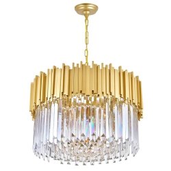 CWI LIGHTING CANADA Deco 7 Light Down Chandelier With Medallion Finish In Gold
