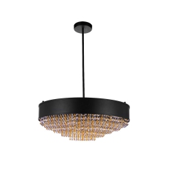 CWI LIGHTING CANADA Medina 10 Light Drum Shade Chandelier With Finish In Black