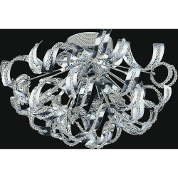 CWI LIGHTING CANADA Swivel 13 Light Flush Mount With Chrome Finish