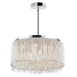 CWI LIGHTING CANADA Claire 14 Light Drum Shade Chandelier With Chrome Finish