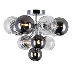 CWI LIGHTING CANADA Pallocino 6 Light Flush Mount With Chrome Finish