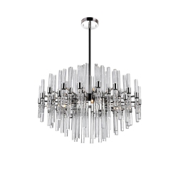 CWI LIGHTING CANADA Miroir 10 Light Chandelier With Polished Nickel Finish