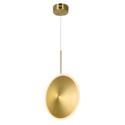 CWI LIGHTING CANADA Ovni Led Mini Pendant With Brass Finish