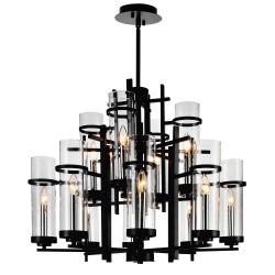 CWI LIGHTING CANADA Sierra 12 Light Up Chandelier With Finish In Black