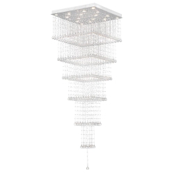 CWI LIGHTING CANADA Square 16 Light Flush Mount With Chrome Finish