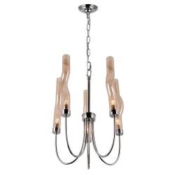 CWI LIGHTING CANADA Meduse 5 Light Chandelier With Polished Nickel Finish