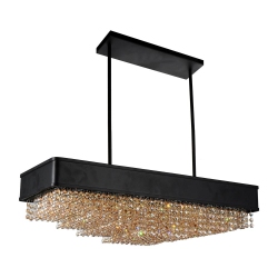 CWI LIGHTING CANADA Medina 10 Light Drum Shade Chandelier With Finish In Black