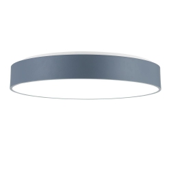 CWI LIGHTING CANADA Arenal Led Drum Shade Flush Mount With Gray & Finish In White