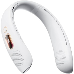 MAXXUS Portable Neck Fan \w Led Display, 3 Speeds, 4000Mah Rechargeable Battery, Low Noise, Hands-Free Cooling for Travel, Work, Indoor & Outdoor