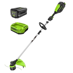 GREENWORKS 80V 16" Brushless Cordless String Trimmer, 2.0 Ah Battery And Charger Included [75+ Compatible Tools]