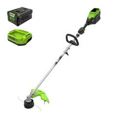 GREENWORKS 80V 16” Top Mount Attachment Capable Brushless String Trimmer, 2.5Ah Battery And Charger Included