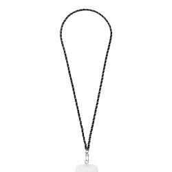 ARTIKL Vegan Leather & Metal Chain Phone Strap - & In Black