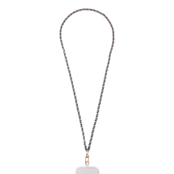 ARTIKL Denim & Metal Chain Phone Strap - Medium In Blue