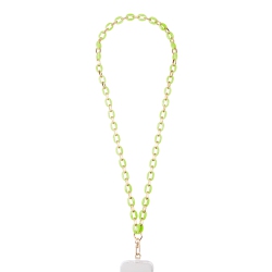 ARTIKL Acrylic Chain Crossbody Phone Strap - Neon & Gold In Green