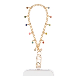 ARTIKL Stone Charm Wristlet Phone Strap - In Gold