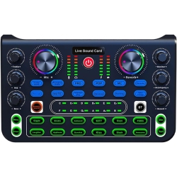 KROLEAR Dj Audio Mixer X60 Sound Card English Version Professional Sound Cards Audio Mixer for Broadcast Ktv Singing Live Sound Mixers