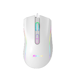 XTRIKE ME 7D Programmable RGB Gaming Mouse With Driver 7200 Dpi Optical Sensor 5M Clicks 13 Lighting for PC Mac Fortnite Call Of Duty (White)