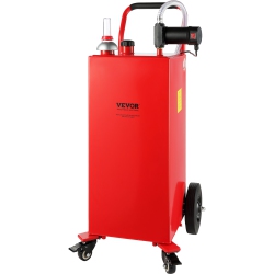 VEVOR 30 Gallon Fuel Caddy, 23.5 L/min, 180W Portable Gas Storage Tank Container \w Electric Pump Wheels, Fuel Transfer Storage Tank for Diesel Car