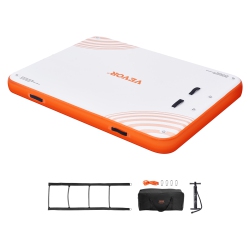 VEVOR 10 X 8Ft Inflatable Floating Dock, Inflatable Dock Platform, Non-Slip Water Floating Dock Mat \w Portable Carrying Bag & Detachable Ladder