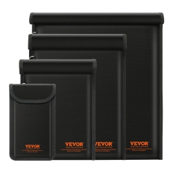 VEVOR 4 Pack Faraday Bags, Faraday Pouch Set for Laptop (16.9X15"), Tablet (13X10.2"), Phone (7.87X4.7") & Radio (10.6X7.8"), Fireproof Signal