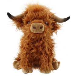 MYACUC Scottish Highland Cow Plush Toy, Cute Long-Haired Cow Doll, Birthday Gift for Boys And Girls