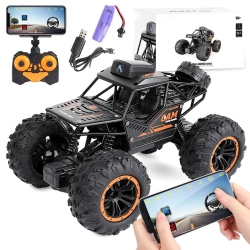 MYACUC Rc Car, 1:18 Remote Control Car With Camera, High Speed Alloy Truck Fast Racing Vehicle Electric Hobby Toy Car Gift for Boys Kids Teens Adults