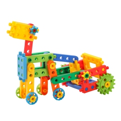 MYACUC Stem Building Block Set(94 PCs) Kid Toy Construction Sensory Toys Gifts Engineering Kit Educational, Design And Drill Toys, Age 6+