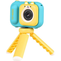 GREEN SCENIC Children's Camera, Infant HD Digital Video Camera, Children's Camera, Children's Birthday Gift -Yellow And + Tripod In Blue