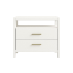 VAST Bedside Cabinet 2 Drawers - In White