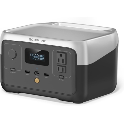 ECOFLOW - Portable Power Station River 2, 256Wh Lifep04 Battery/ 1 Hour Fast Charging, 2 Up to 600W Ac Outlets