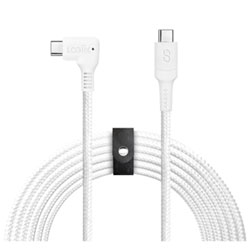 LOGiiX Piston Connect XL 90 3m (9.84ft) Braided USB-C to USB-C&nbsp;Cable - White