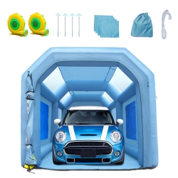 VEVOR 20X10X8Ft Inflatable Paint Booth, Inflatable Spray Booth, High Powerful 480W+750W Blowers Spray Booth Tent, Car Paint Tent Air Filter System